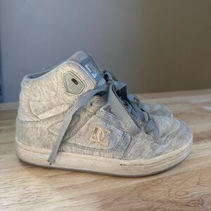 DC Kids Light Gray High-Top Sneakers